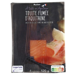 Truite fumée d'Aquitaine 4 tranches 120G