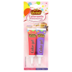 Colorants alimentaires en gel rose et violet 2x10g