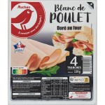 Blanc de poulet doré au four 4 tranches 120g