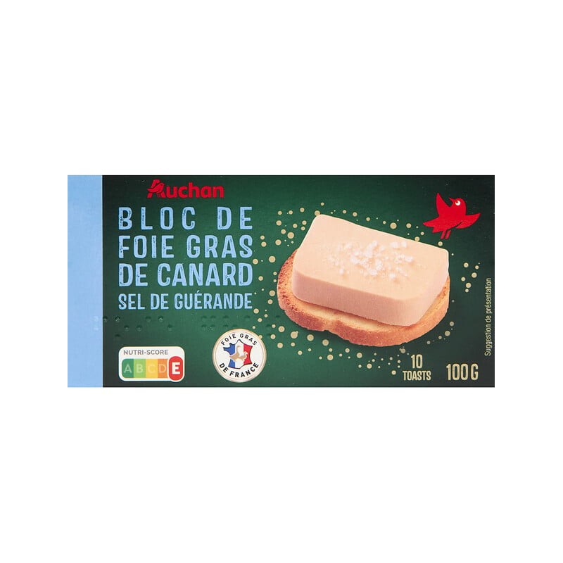 Bloc de foie gras de canard au sel de Guérande 100g