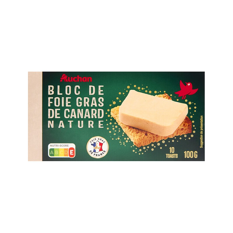 Bloc de foie gras de canard nature 100g
