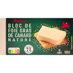 Bloc de foie gras de canard nature 100g
