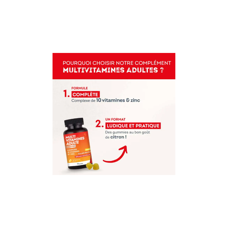 Multivitamines adulte 30 gummies