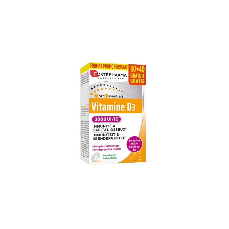 Vitamine D3 3000 UI 120 gélules