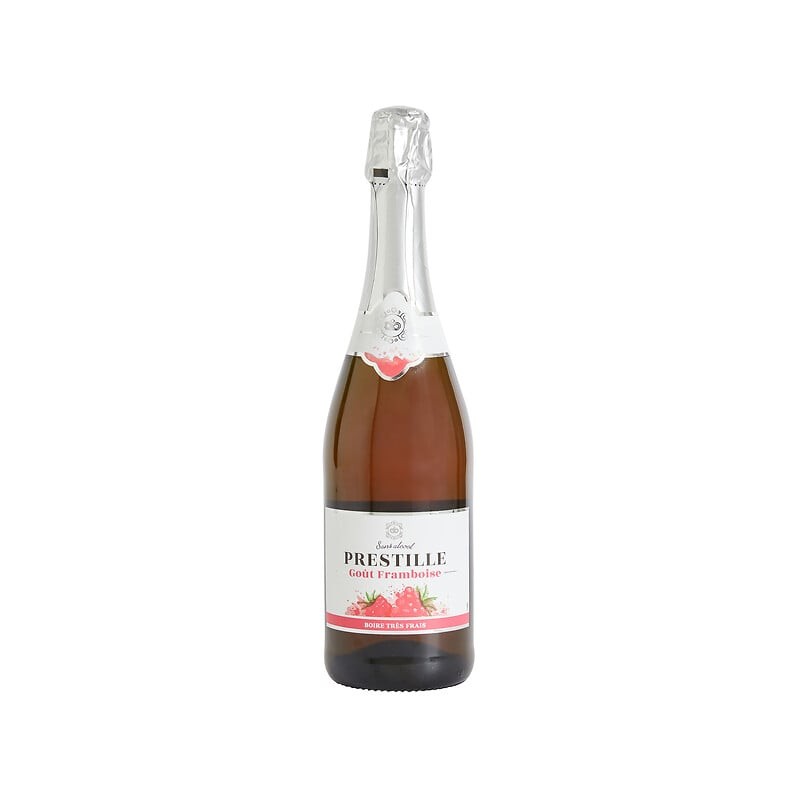 Apéritif pétillant sans alcool 0% goût framboise 75cl