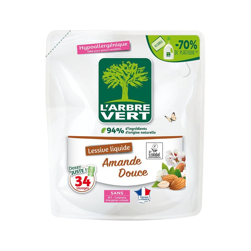 Lessive liquide amande douce hypoallergénique recharge 1.53l