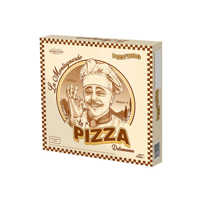 Pizza la montagnardo au fromage à raclette pommes de terre frites 435g