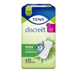 Discreet serviettes hygiéniques incontinence normal x12