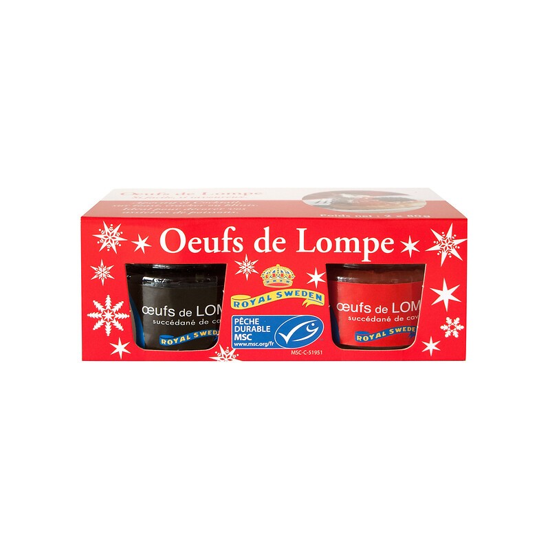 Oeuf de lompe noir et rouge MSC 2x80g