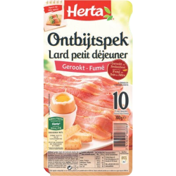 Lard petit déjeuner fumé x10 100g