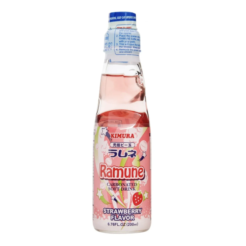 Limonade japonaise ramune strawberry 20cl