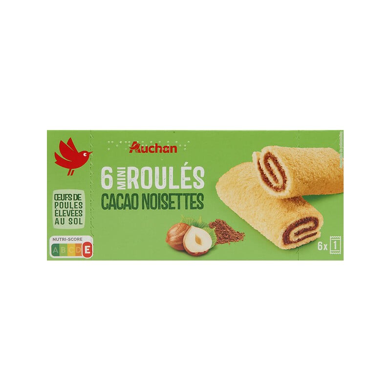 Roulés minis cacao noisette x6 150g