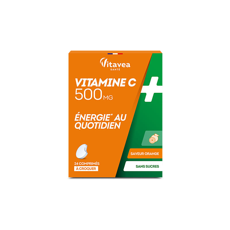Vitamine C 500mg à croquer à l'orange x24