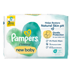 Lingettes harmonie new baby sensitive 3x46