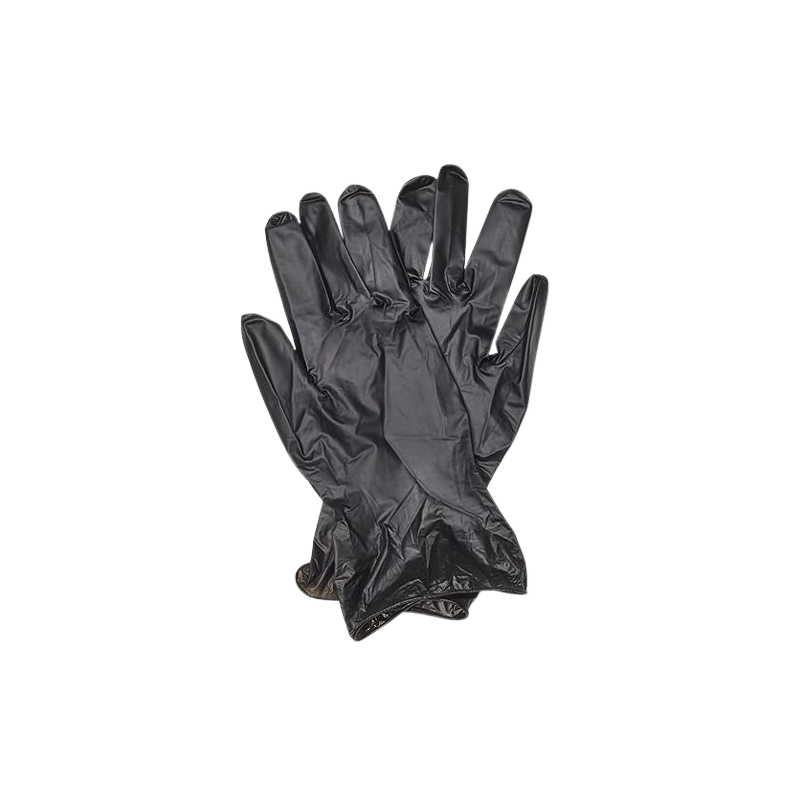 Gants jetables taille M 7-7 1/2 extra black x100