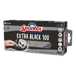 Gants jetables taille M 7-7 1/2 extra black x100