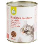 Bouchées en sauce à la volaille pour chat 800g