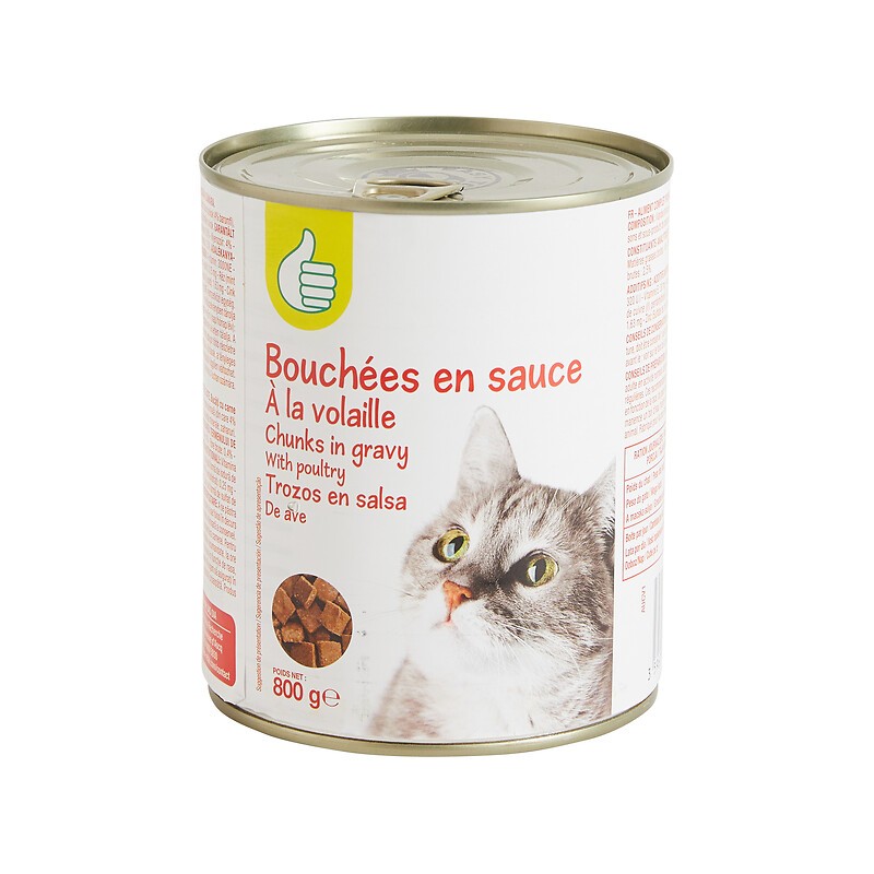 Bouchées en sauce à la volaille pour chat 800g
