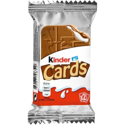 Gaufrettes cards nappées de chocolat x1