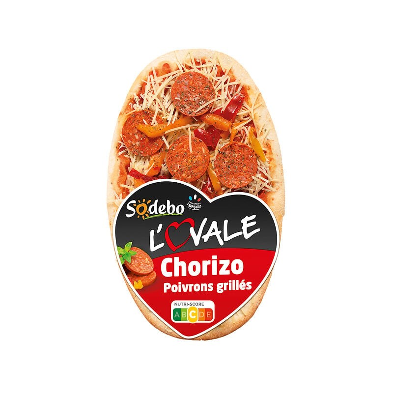 Pizza l'ovale chorizo poivrons grillés 200g