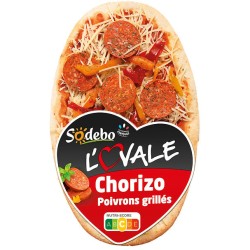 Pizza l'ovale chorizo poivrons grillés 200g