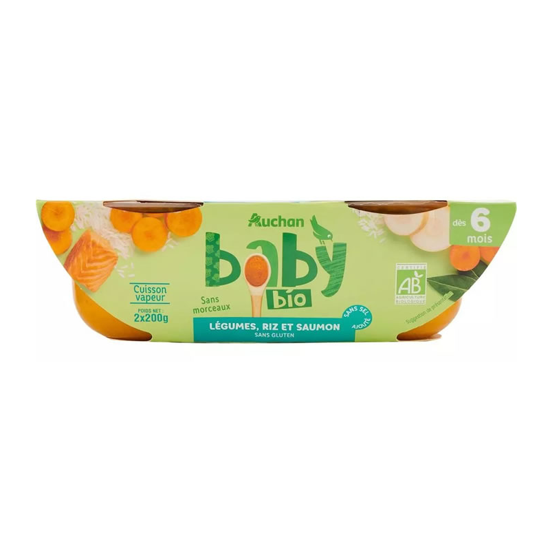 Légumes riz saumon dès 6 mois 2x200g