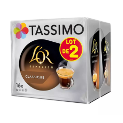 Dosettes café l'or espresso classic 2x16