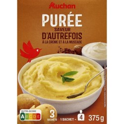 Purée saveur d'autrefois à la crème et à la muscade 3x125g