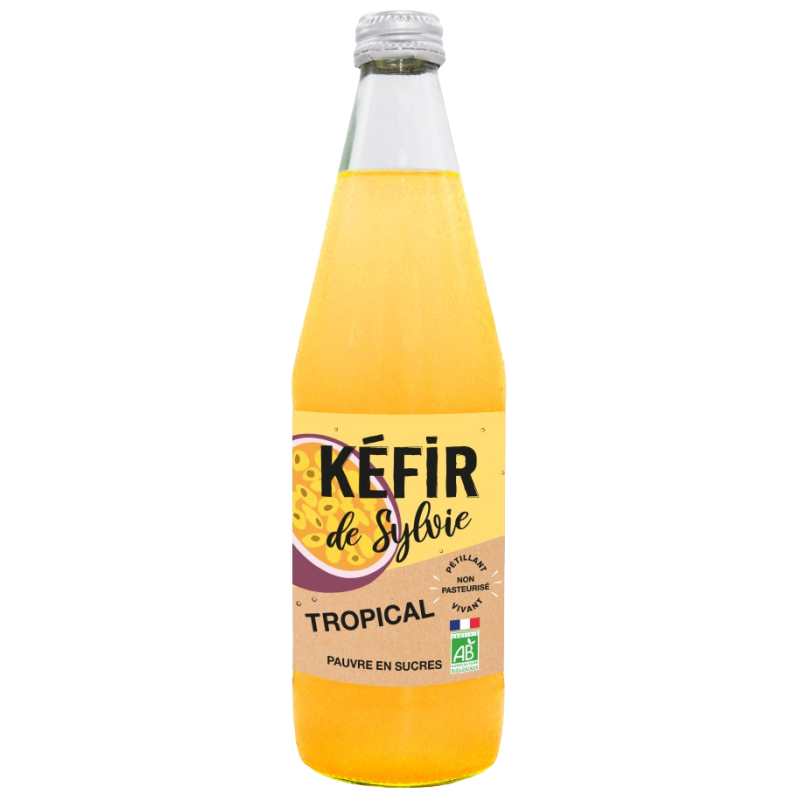 Kéfir de fruits tropical bio pauvre en sucre 50cl