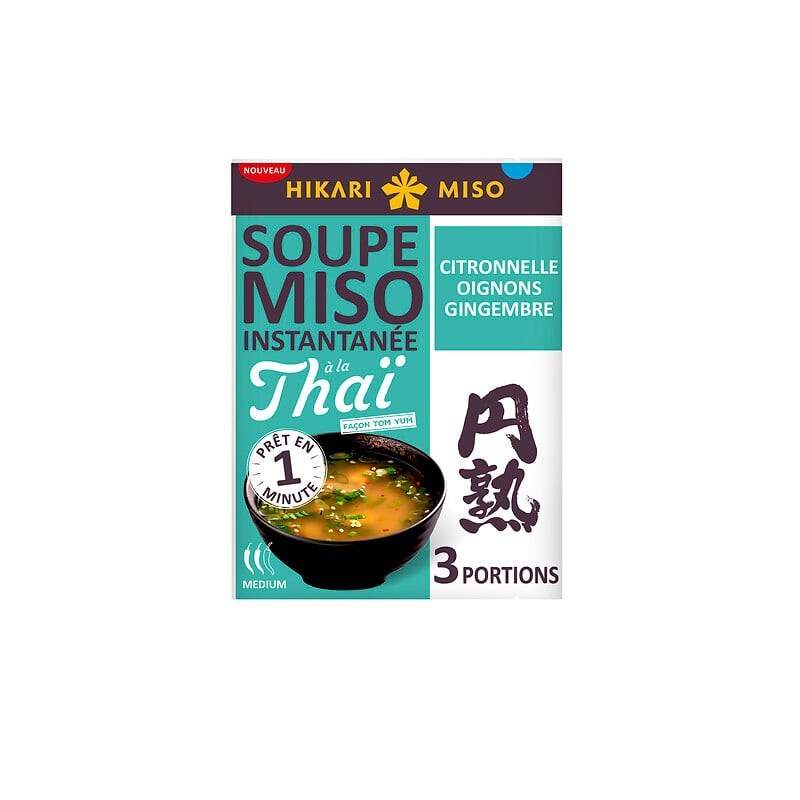 Soupe miso instantanée à la citronnelle oignons et gingembre 59g