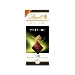 Tablette excellence chocolat noir pistache caramélisée et à la fleur de sel 100g