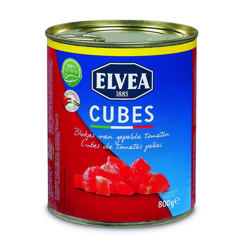 Tomates Pelées en Cubes 800g