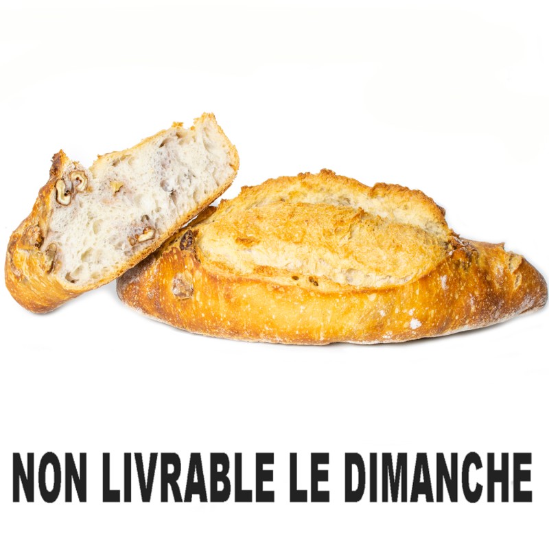 Pain de campagne au noix bio non tranché 400g