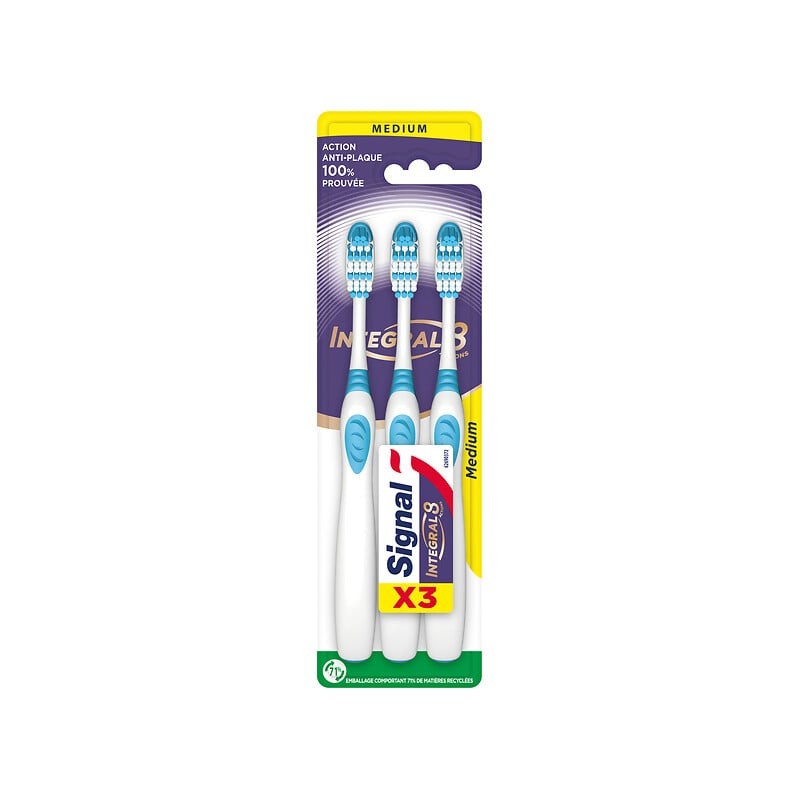 Brosse à dents integral 8 medium x3
