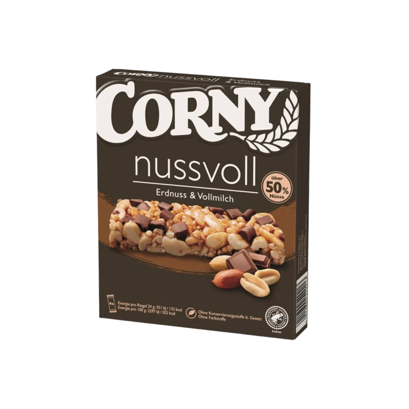 Barre de céréales cacahuètes et lait entier 96g