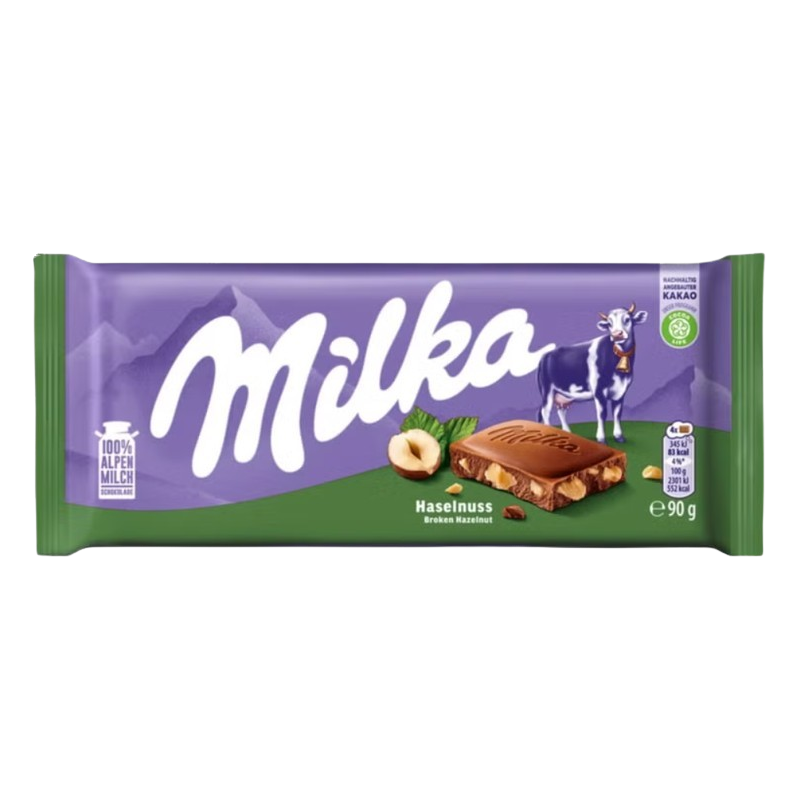 Tablette de chocolat noisettes 90g