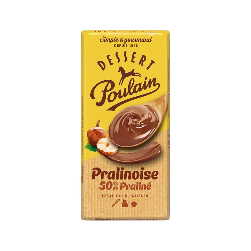 Tablette de chocolat dessert pralinoise 180g