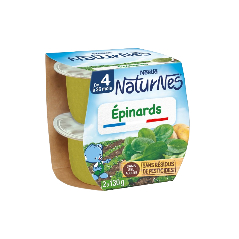 Bol épinards dès 4 mois sans sel ajouté 2x130g
