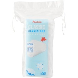 Cotons carrés duo classic doux x50