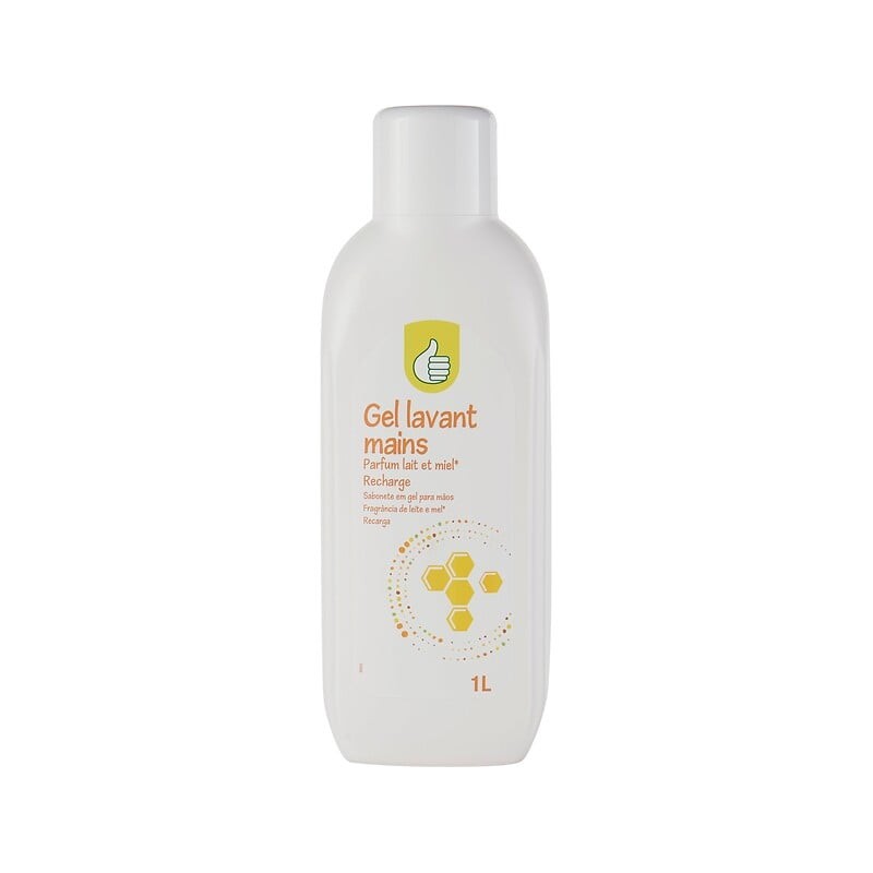 Gel lavant mains parfum lait et miel 1l