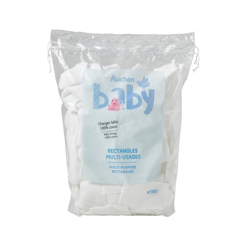 Coton rectangles pour bébé x180