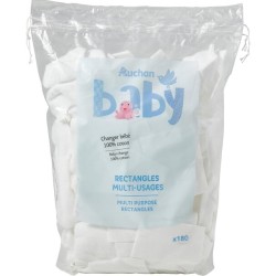 Coton rectangles pour bébé x180