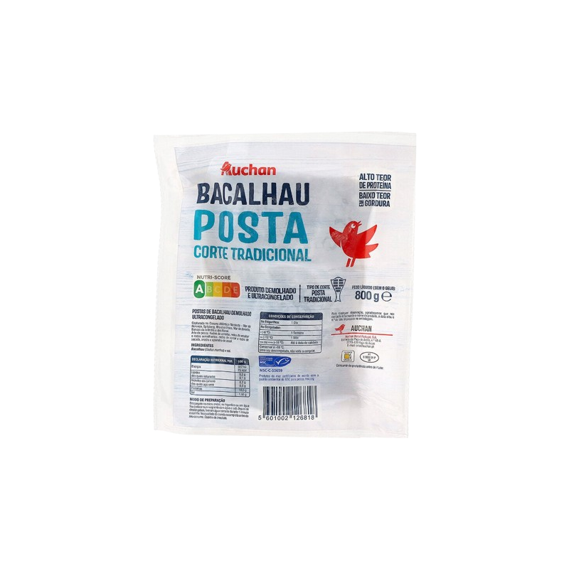 bacalhau de morue MSC 800g