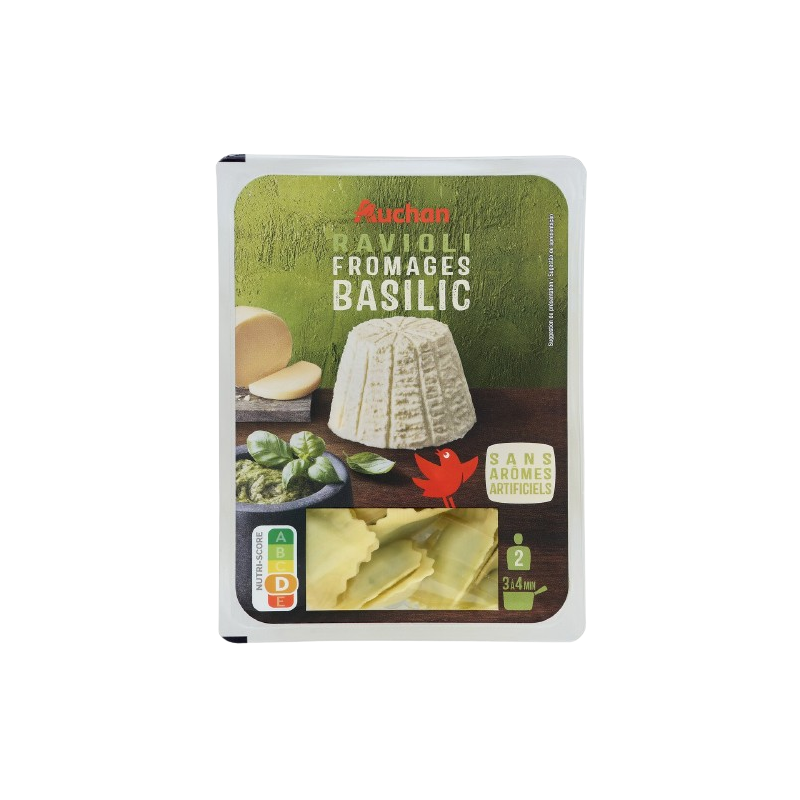 Pâtes farcies ravioli fromages basilic 250g