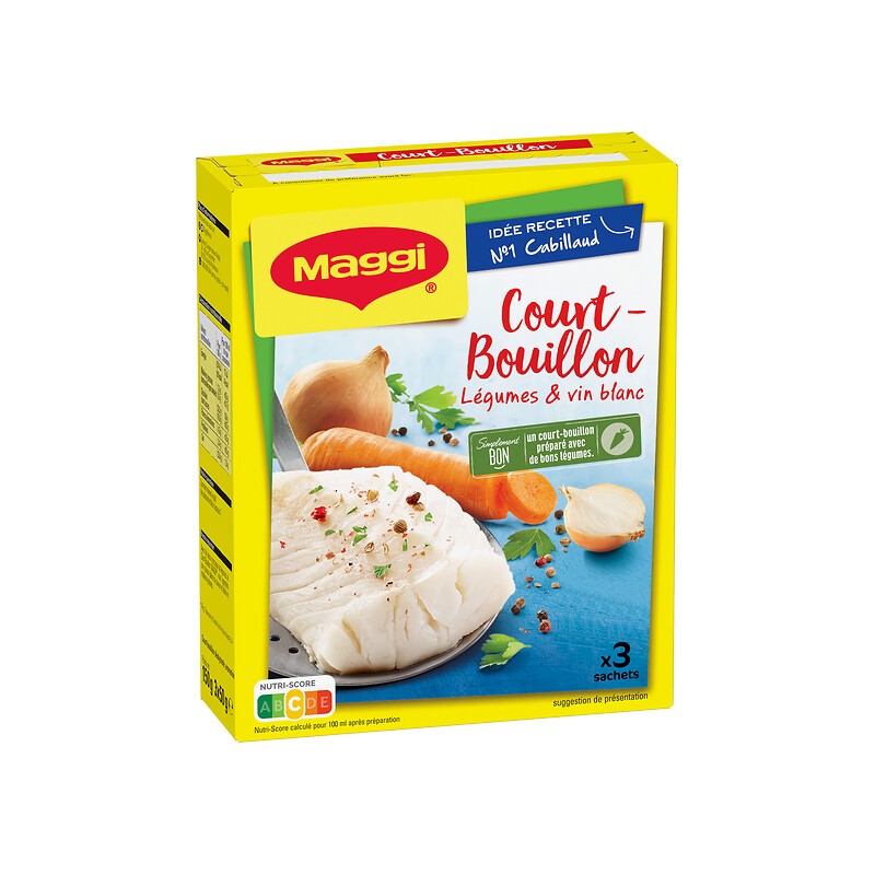 Court bouillon saveur légumes et vin blanc 3x50g
