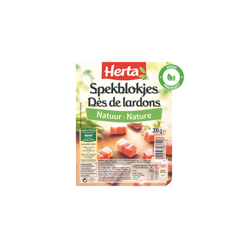 Dés de lardons nature 200g