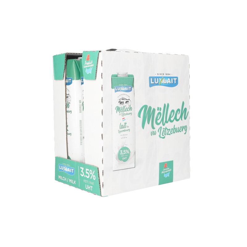 Lait entier UHT 3.5%MG 6x1l