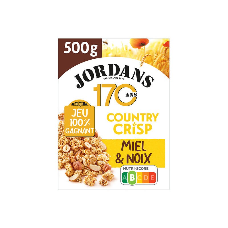 Céréales country crisp muesli au miel et noix 500g