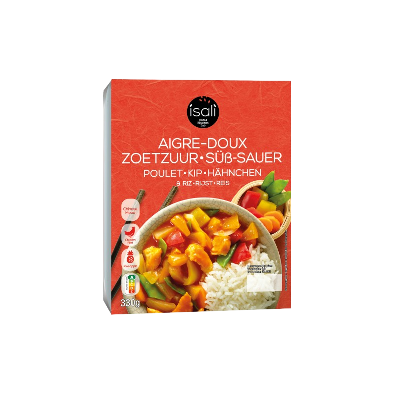 Plat poulet sauce aigre-doux et riz 330g