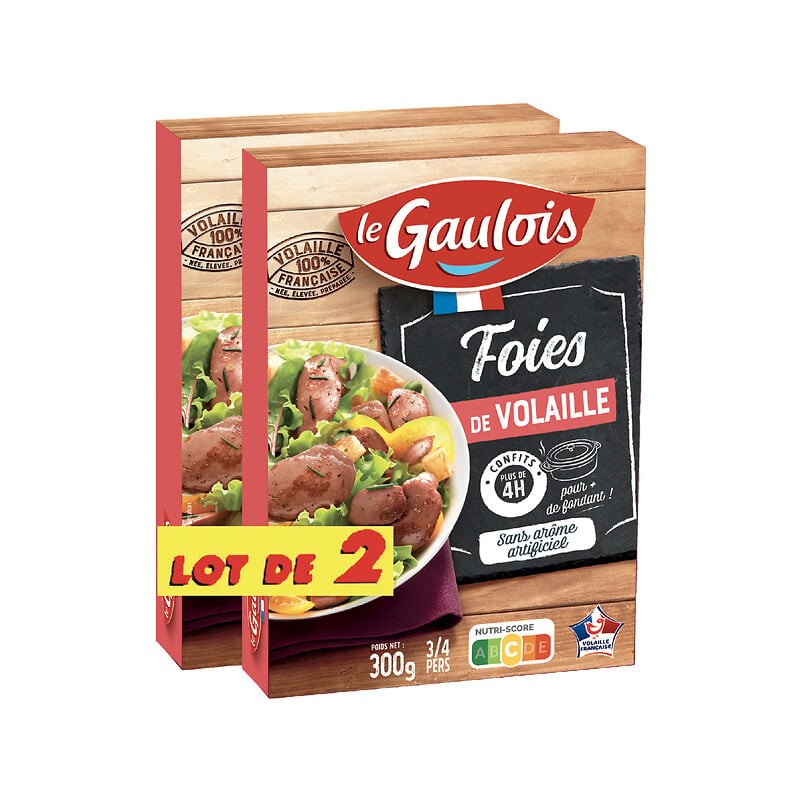 Foies de volaille confits 2x300g